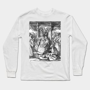 The Emperor, the Dance of Death - Hans Holbein Long Sleeve T-Shirt